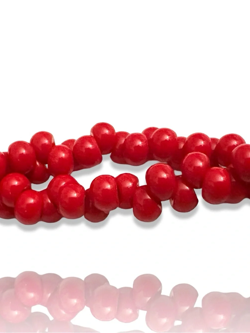 Vintage 4mm Orangey Red Glass Beads for Crafts and Jewelry Making